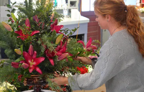 Holiday floral arrangement cover DSC_5980